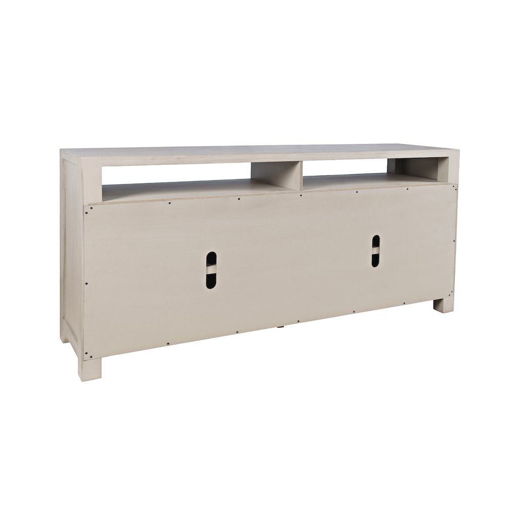 70" Modern Transitional Media Console TV Stand with Four-Door Cabinet Storage. Picture 7