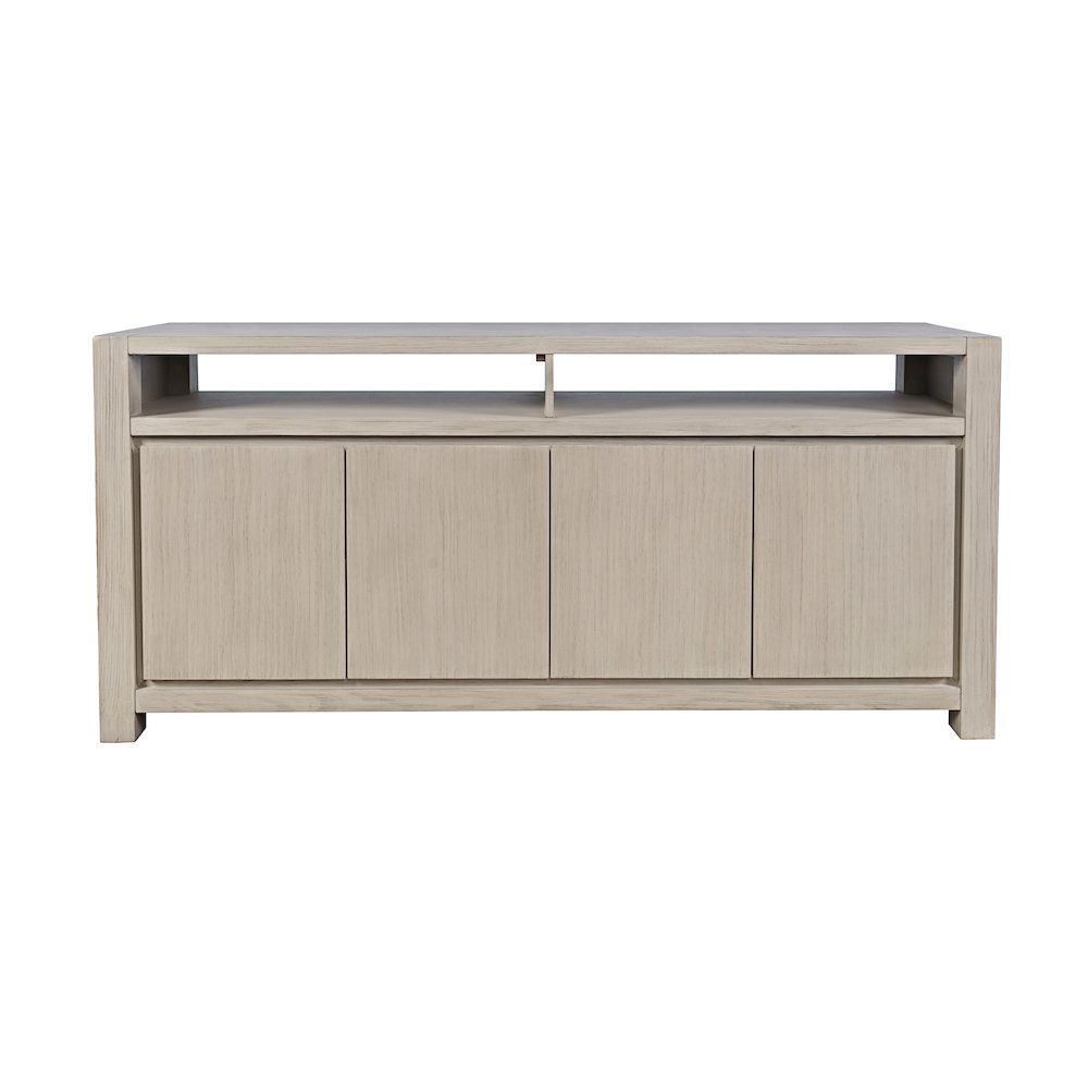 70" Modern Transitional Media Console TV Stand with Four-Door Cabinet Storage. Picture 1