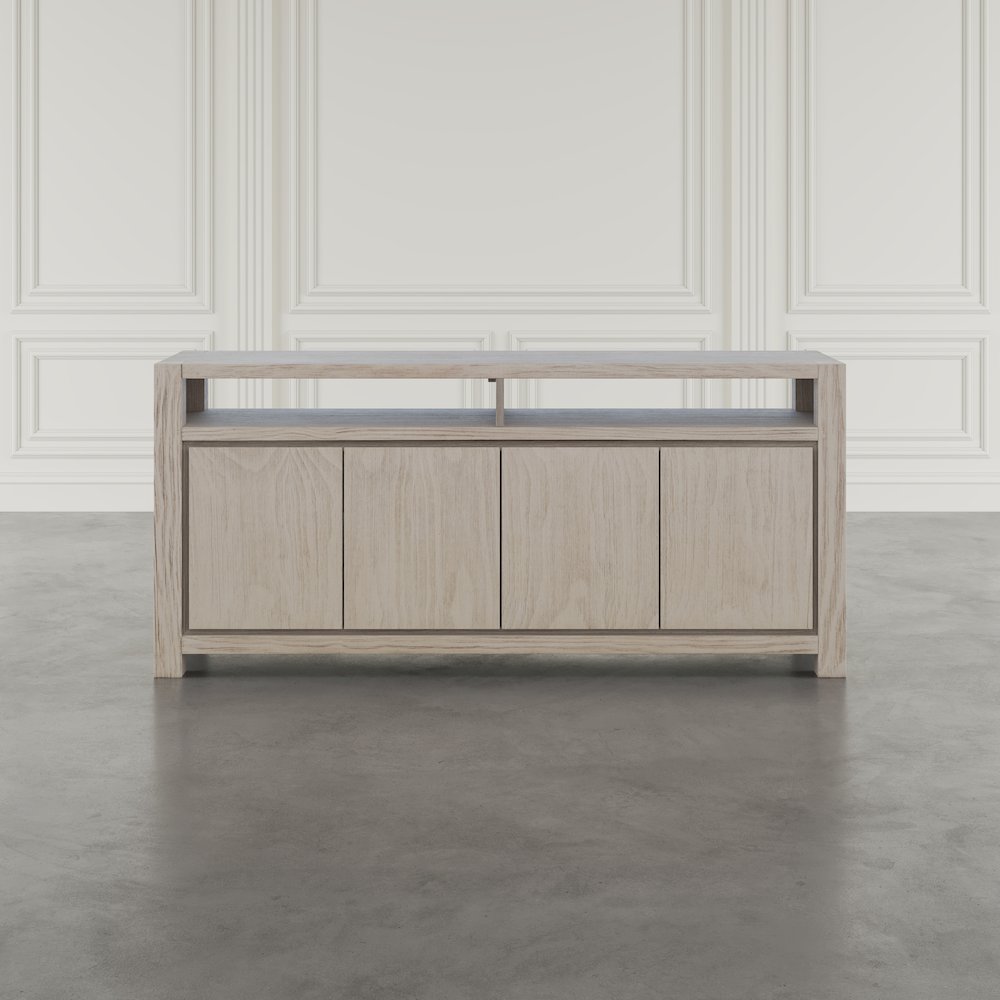 70" Modern Transitional Media Console TV Stand with Four-Door Cabinet Storage. Picture 9
