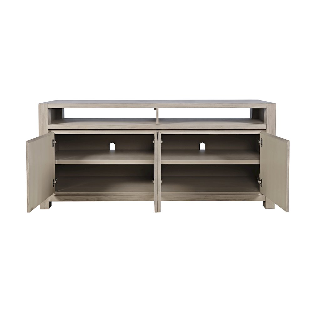 70" Modern Transitional Media Console TV Stand with Four-Door Cabinet Storage. Picture 4