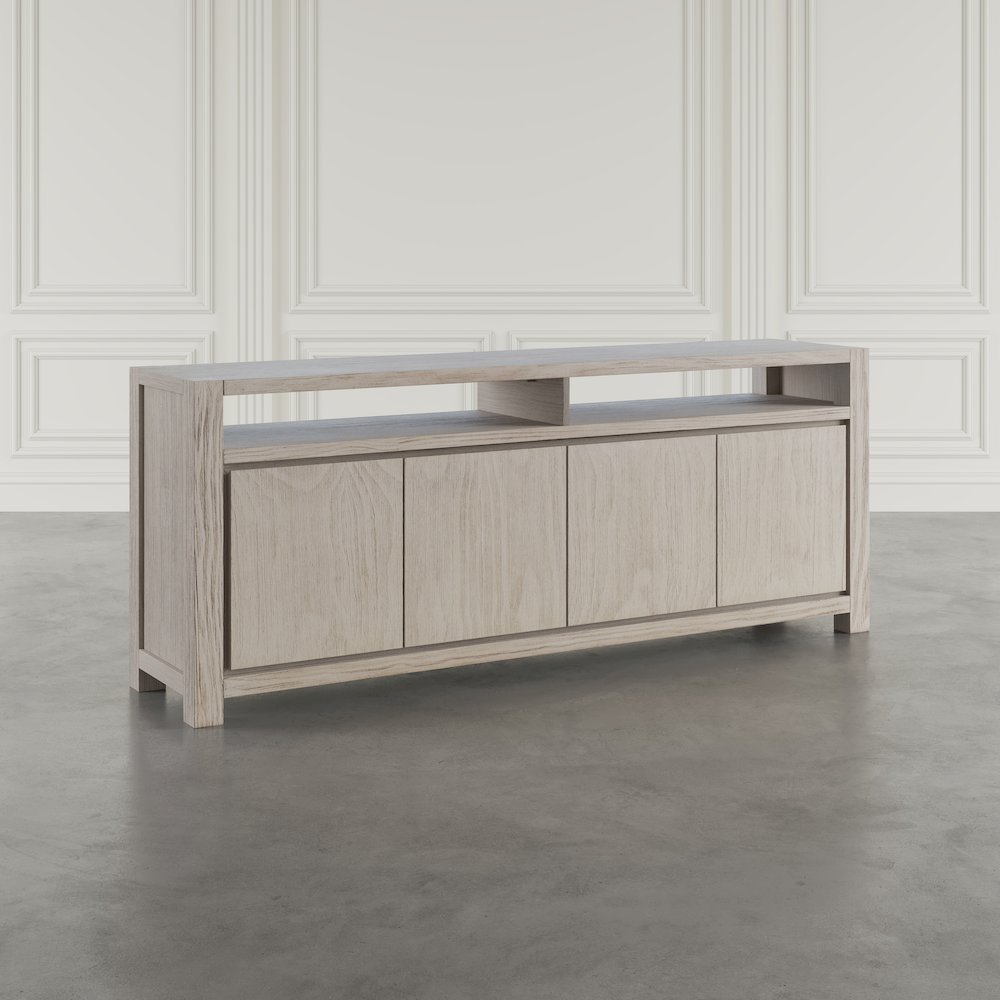 80" Modern Transitional Media Console TV Stand with Four-Door Cabinet Storage. Picture 10