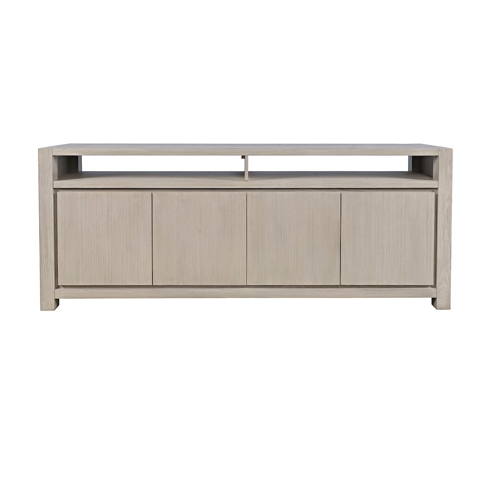 80" Modern Transitional Media Console TV Stand with Four-Door Cabinet Storage. Picture 1