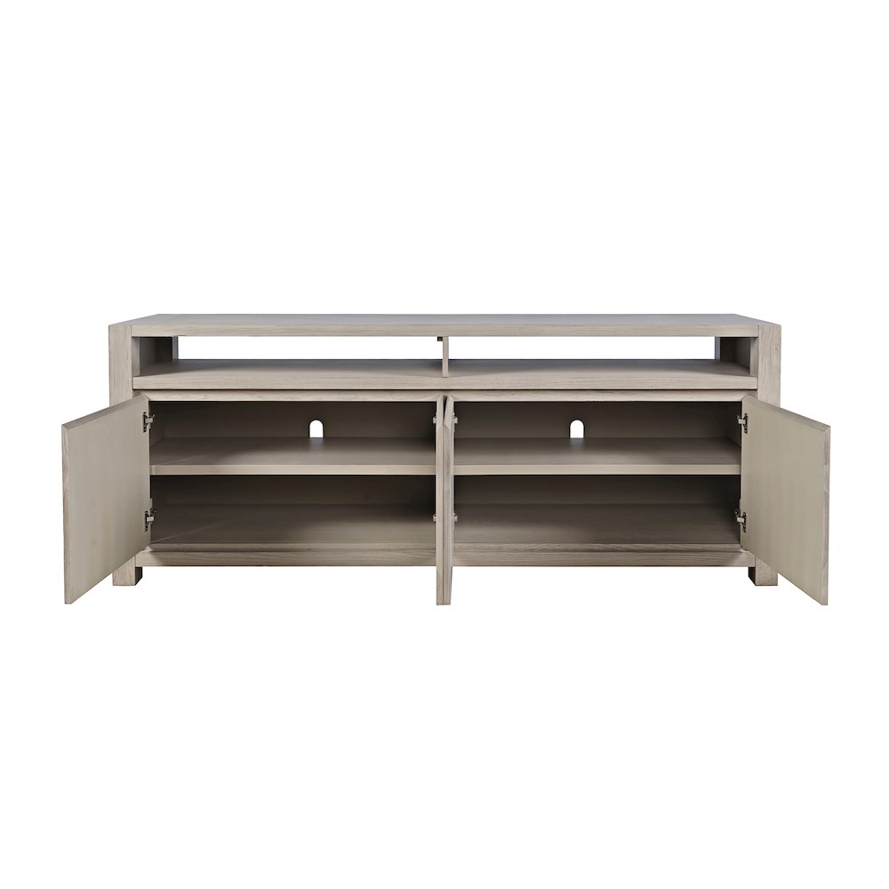 80" Modern Transitional Media Console TV Stand with Four-Door Cabinet Storage. Picture 4