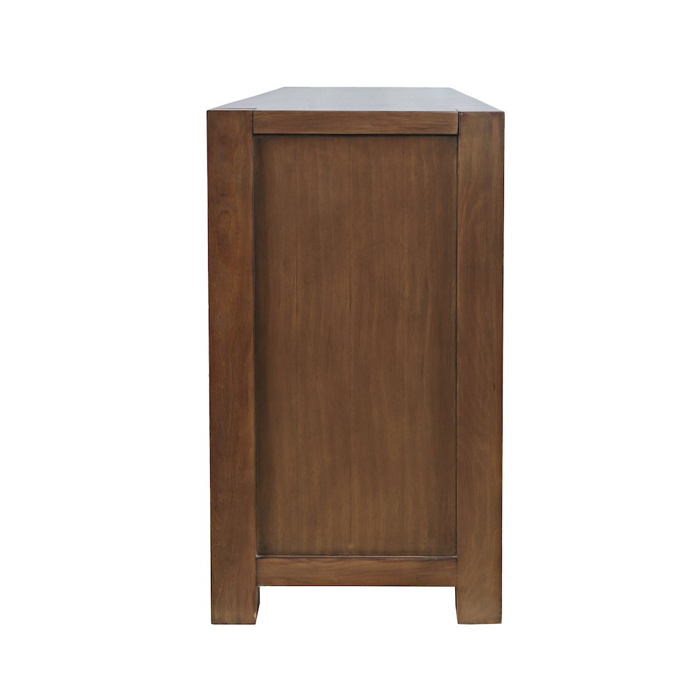 60" Modern Transitional Media Console TV Stand with Four-Door Cabinet Storage. Picture 5