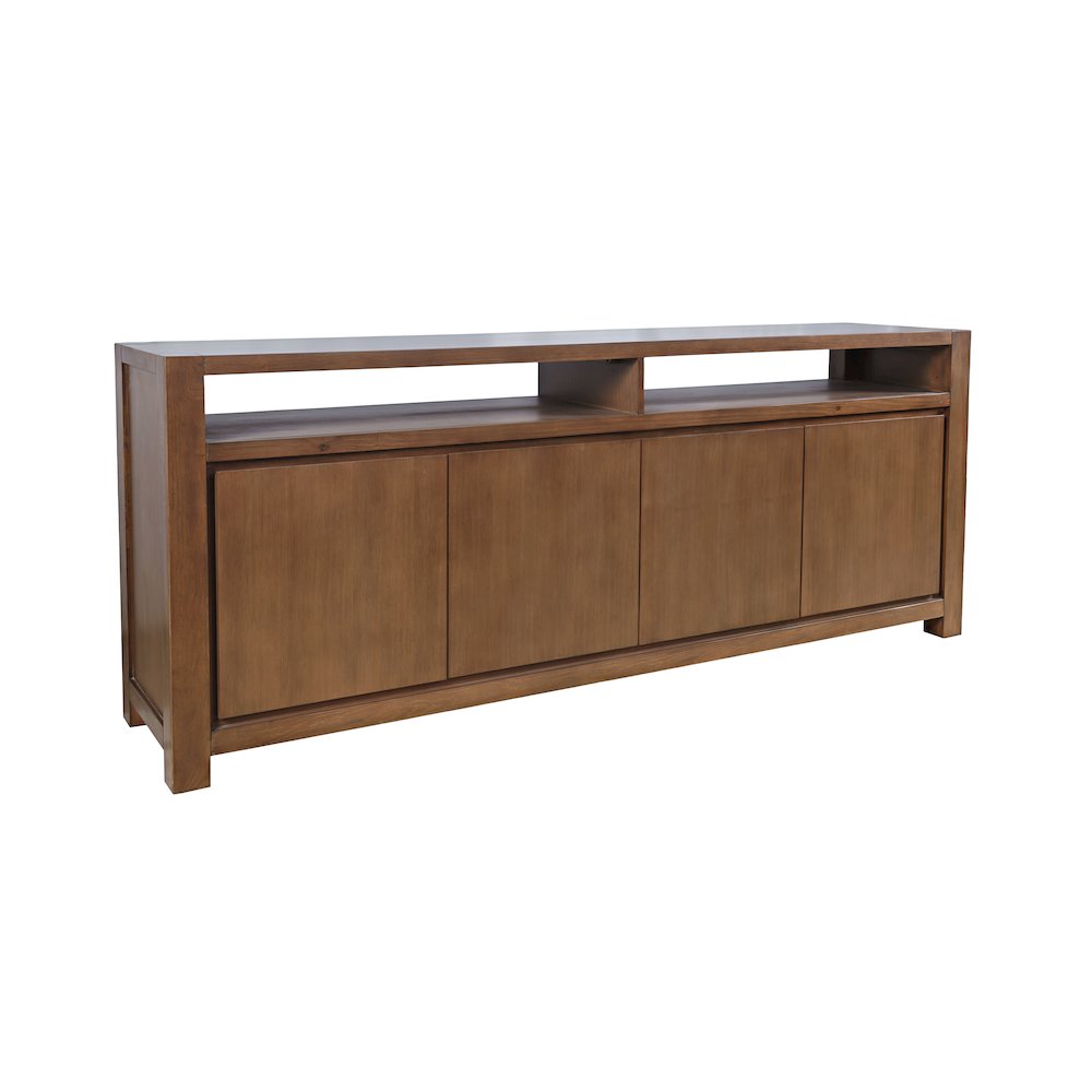 80" Modern Transitional Media Console TV Stand with Four-Door Cabinet Storage. Picture 2