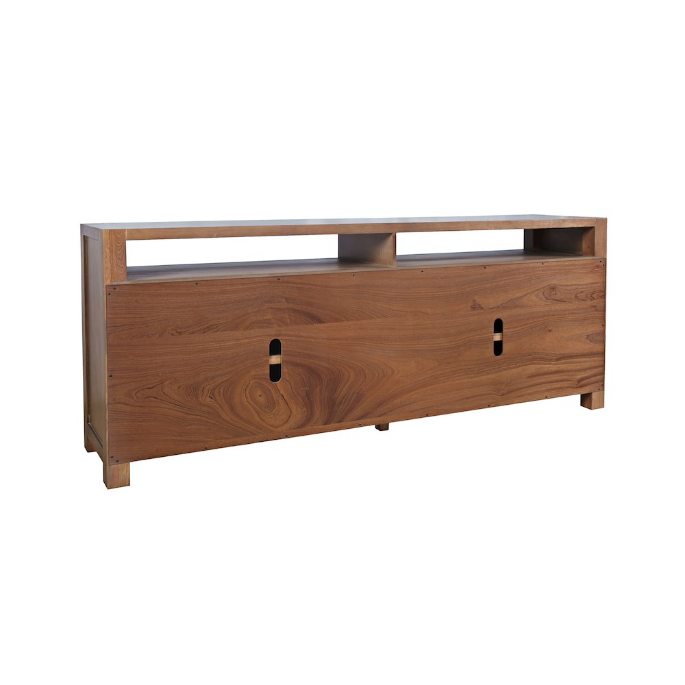 80" Modern Transitional Media Console TV Stand with Four-Door Cabinet Storage. Picture 7