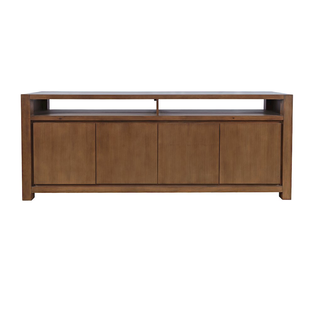 80" Modern Transitional Media Console TV Stand with Four-Door Cabinet Storage. Picture 1