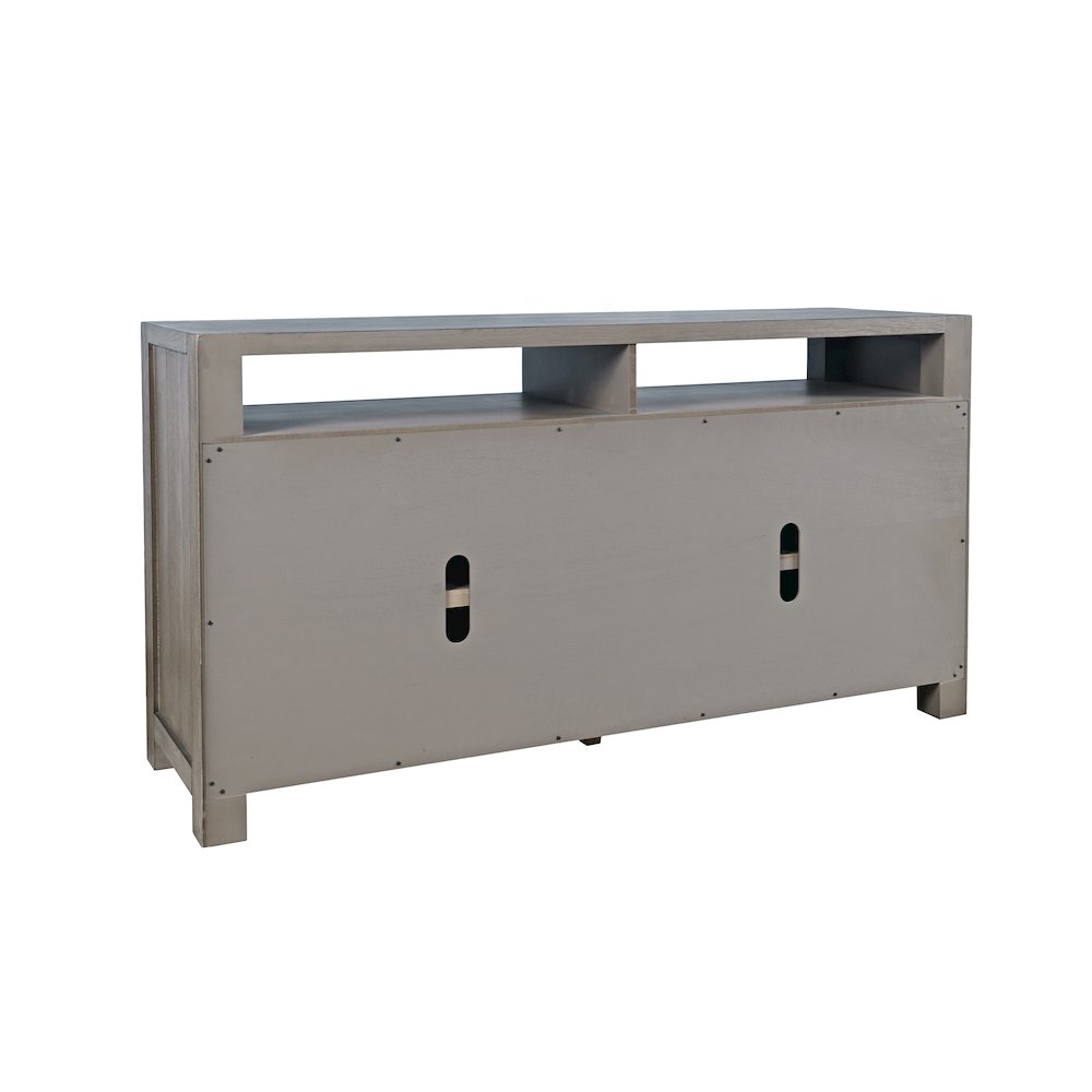 60" Modern Transitional Media Console TV Stand with Four-Door Cabinet Storage. Picture 7