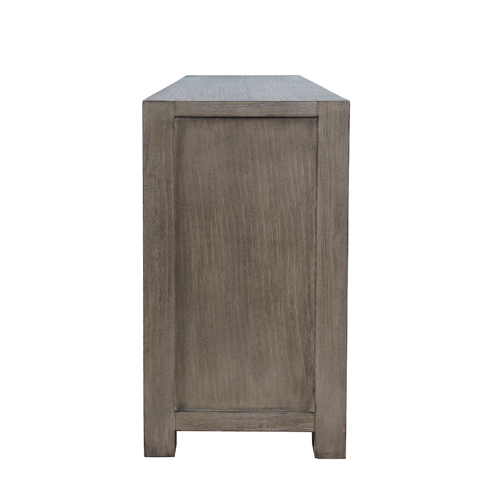 60" Modern Transitional Media Console TV Stand with Four-Door Cabinet Storage. Picture 5