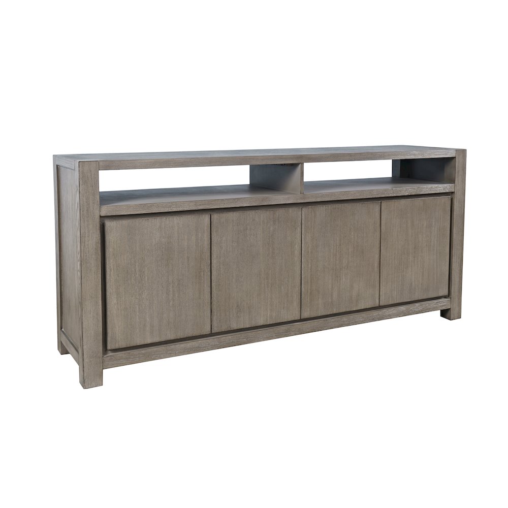 70" Modern Transitional Media Console TV Stand with Four-Door Cabinet Storage. Picture 2