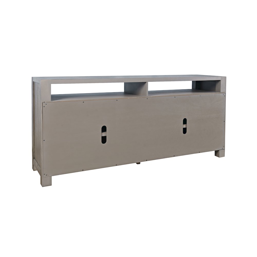 70" Modern Transitional Media Console TV Stand with Four-Door Cabinet Storage. Picture 7
