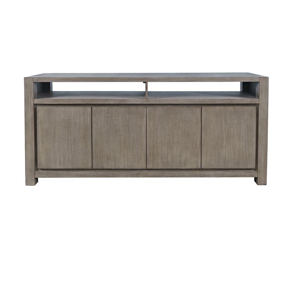 70" Modern Transitional Media Console TV Stand with Four-Door Cabinet Storage. Picture 1