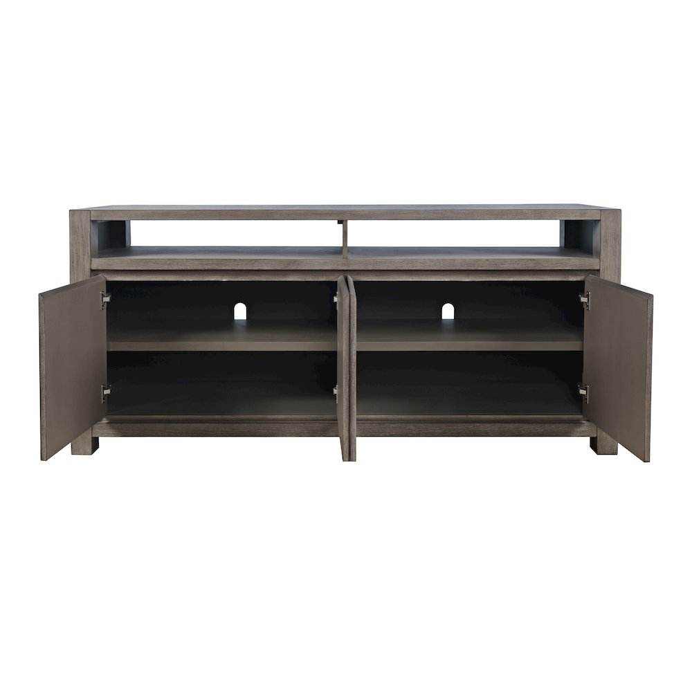 70" Modern Transitional Media Console TV Stand with Four-Door Cabinet Storage. Picture 4