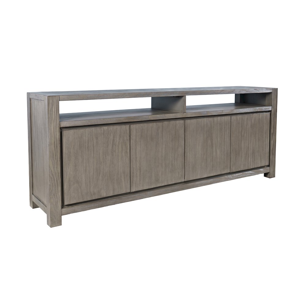 80" Modern Transitional Media Console TV Stand with Four-Door Cabinet Storage. Picture 2