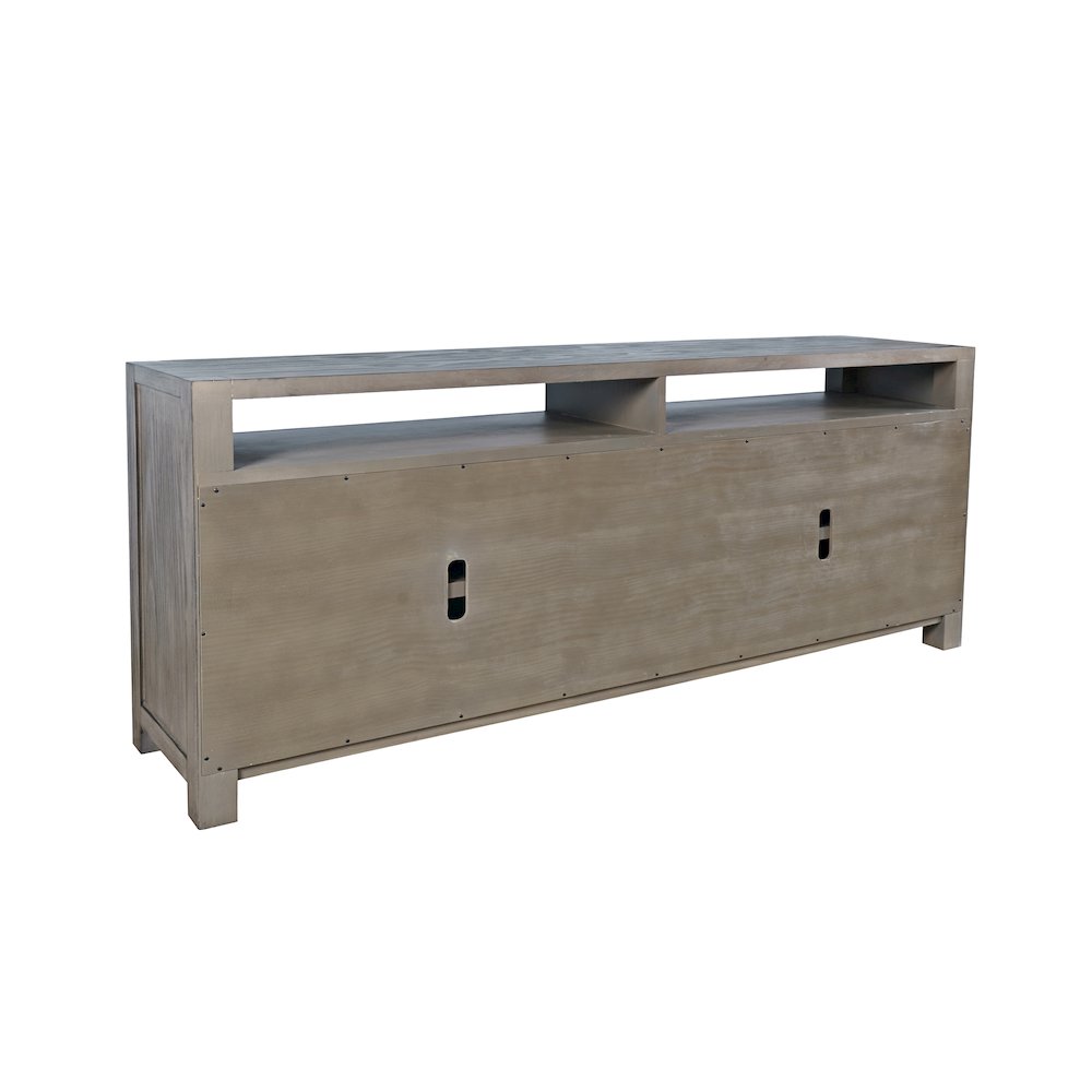 80" Modern Transitional Media Console TV Stand with Four-Door Cabinet Storage. Picture 7