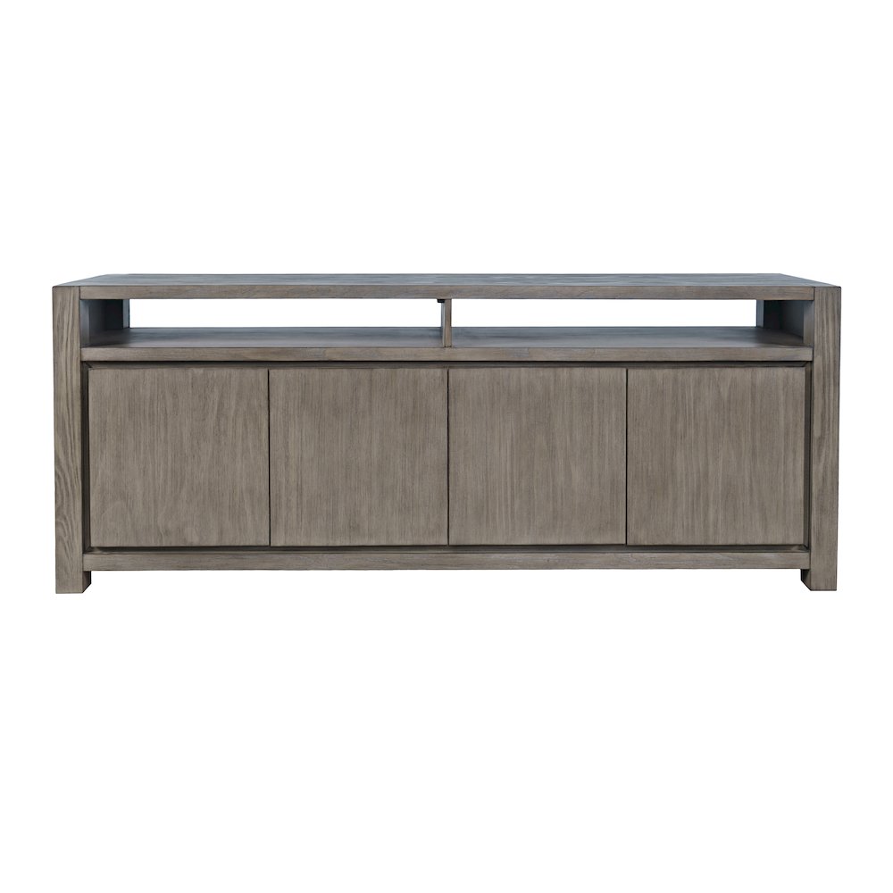 80" Modern Transitional Media Console TV Stand with Four-Door Cabinet Storage. Picture 1