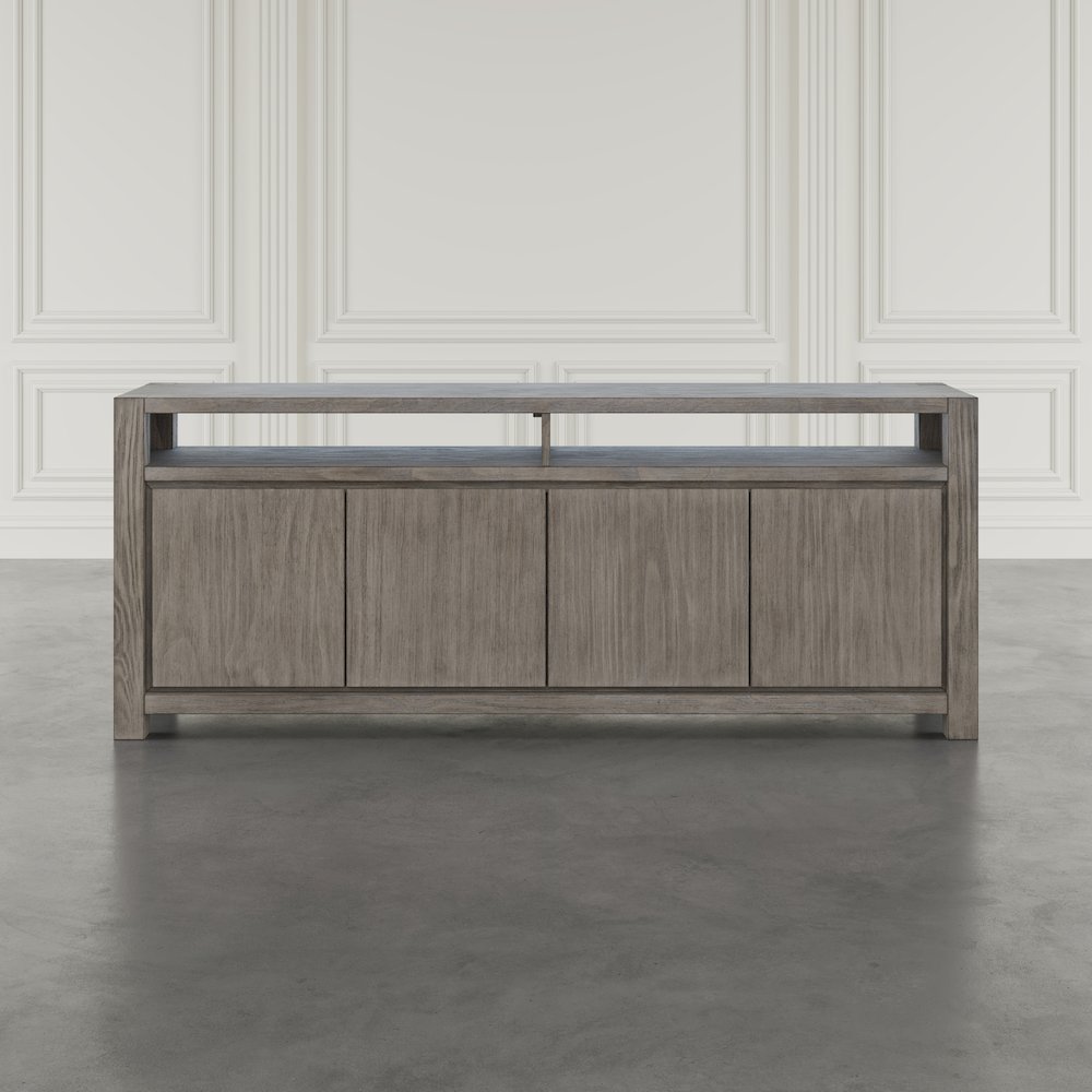 80" Modern Transitional Media Console TV Stand with Four-Door Cabinet Storage. Picture 9
