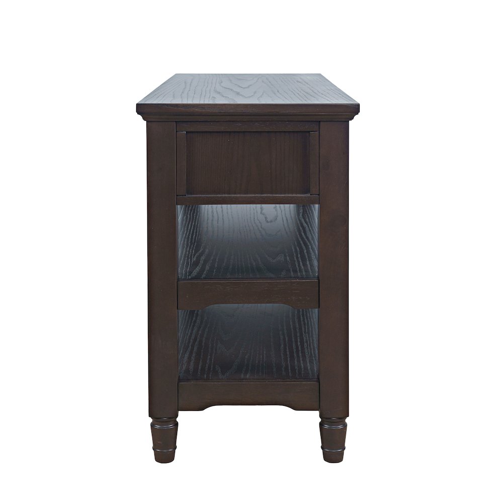 Brentwood Modern 50" Sofa Console Table with Drawers and Storage Shelves. Picture 5
