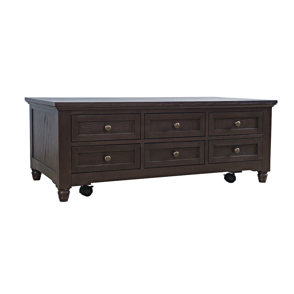 Brentwood Modern Transitional Lift-Top Coffee Table With Storage. Picture 2