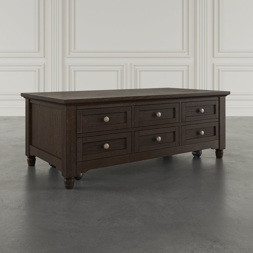 Brentwood Modern Transitional Lift-Top Coffee Table With Storage. Picture 9