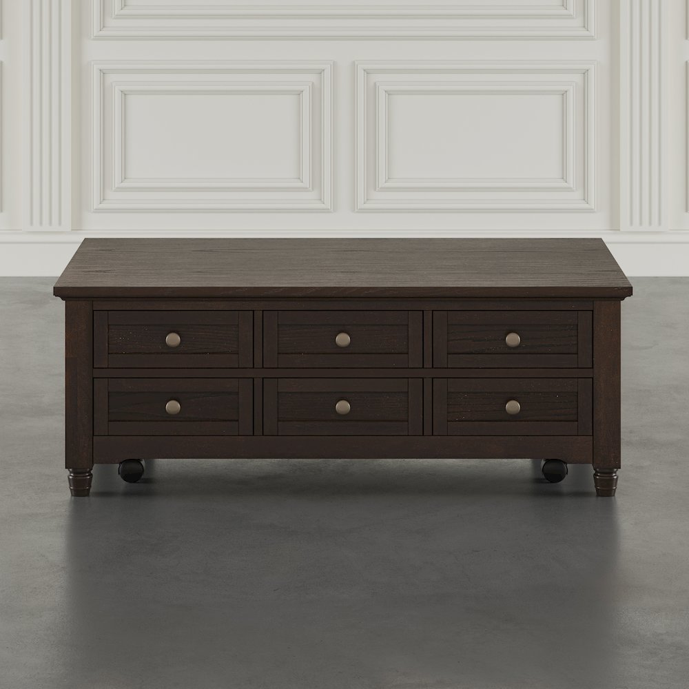 Brentwood Modern Transitional Lift-Top Coffee Table With Storage. Picture 8