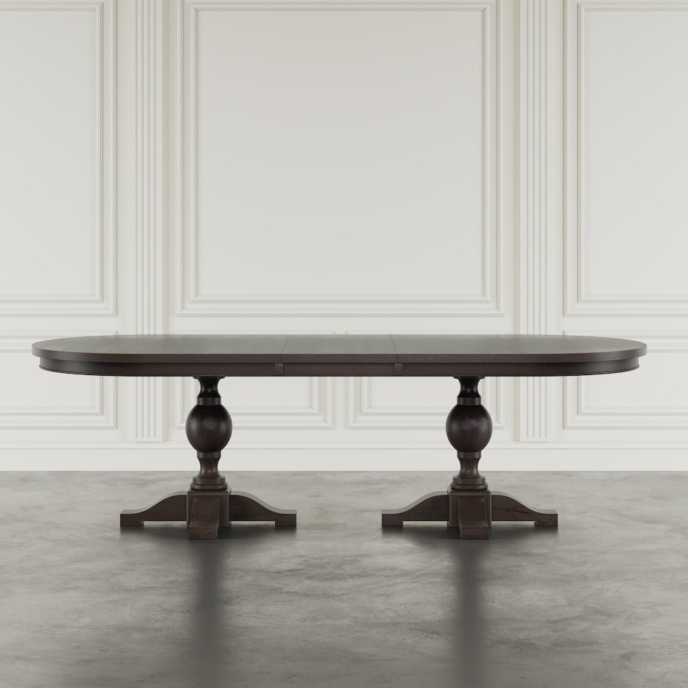 Brentwood Modern Transitional 102" Double Pedestal Dining Table. Picture 7