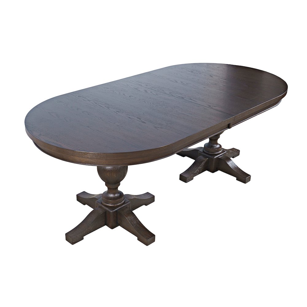 Brentwood Modern Transitional 102" Double Pedestal Dining Table. Picture 5