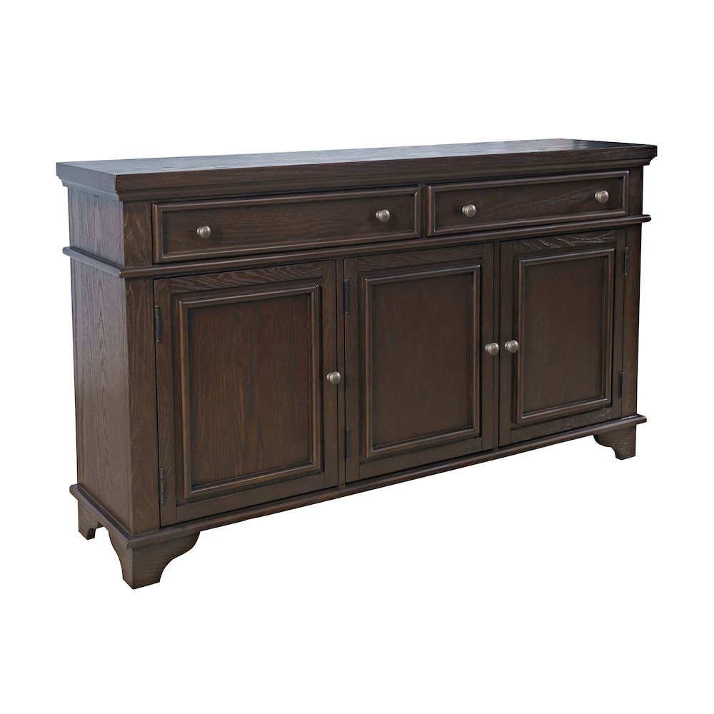 Brentwood 60" Modern Transitional Three Door Sideboard Storage Cabinet. Picture 3