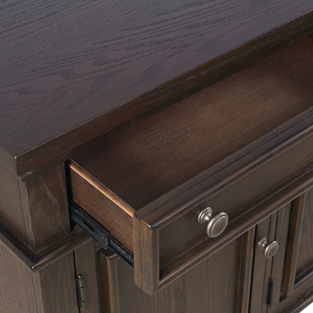 Brentwood 60" Modern Transitional Three Door Sideboard Storage Cabinet. Picture 4