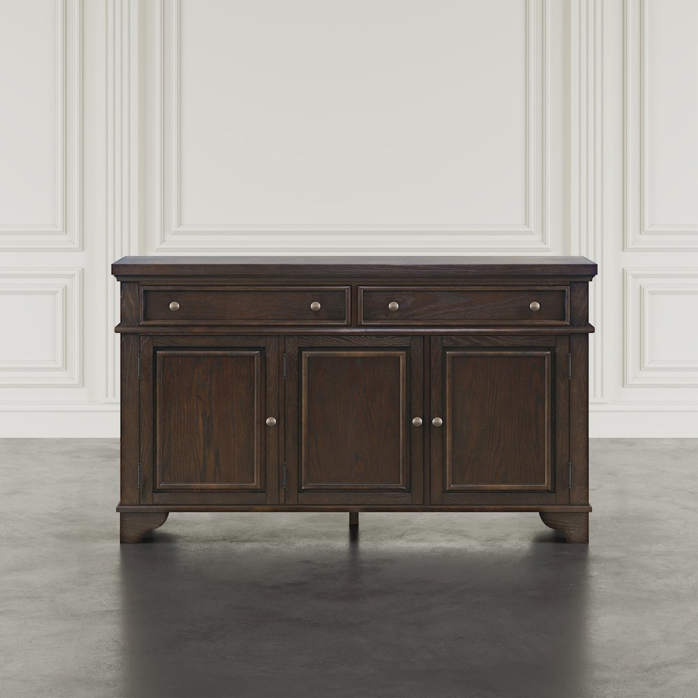 Brentwood 60" Modern Transitional Three Door Sideboard Storage Cabinet. Picture 9