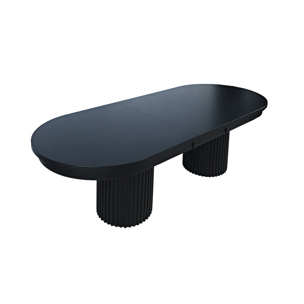 Auden Mid-Century Modern 102" Double Pedestal Dining Table. Picture 2