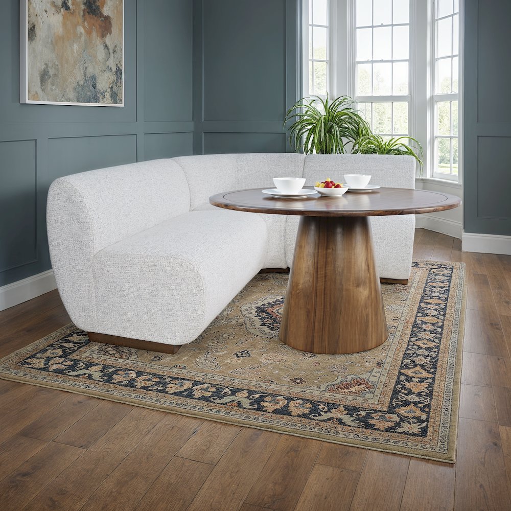 Modern Banquette Upholstered Sectional Bench Seating with Performance Fabric. Picture 7