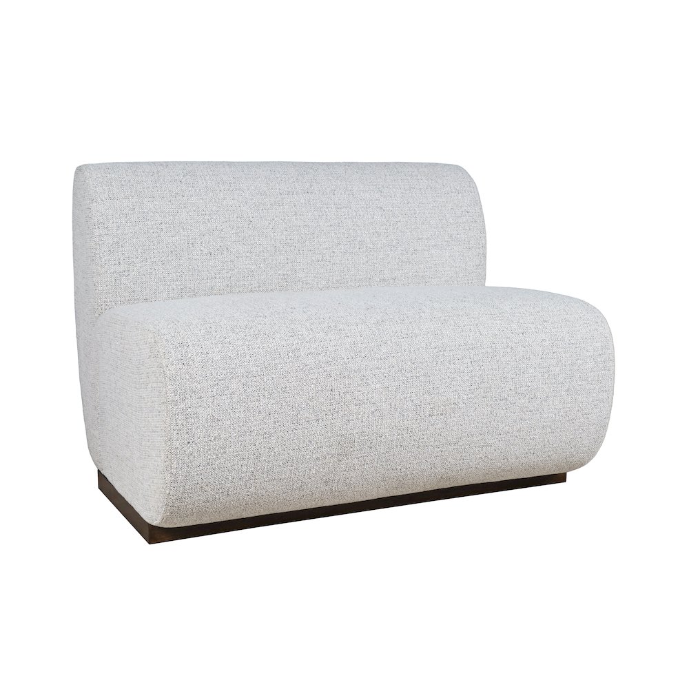 Modern Banquette Upholstered Sectional Two Seat Bench with Performance Fabric. Picture 2