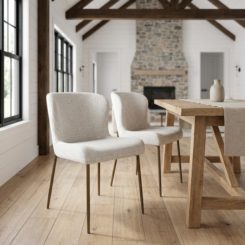 Dining Chairs, Natural Grey, Set of 2. Picture 3