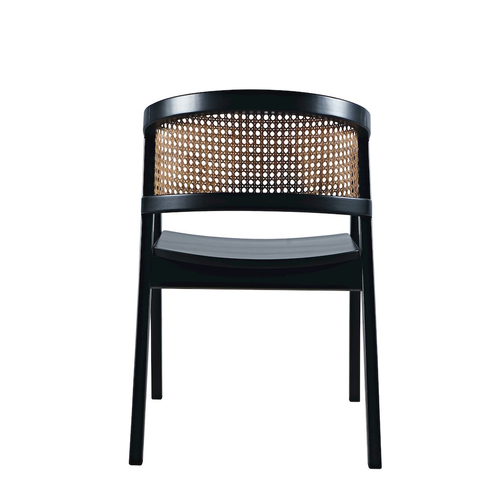 Lucas Modern Scandinavian Cane-Back Dining Armchair. Picture 6