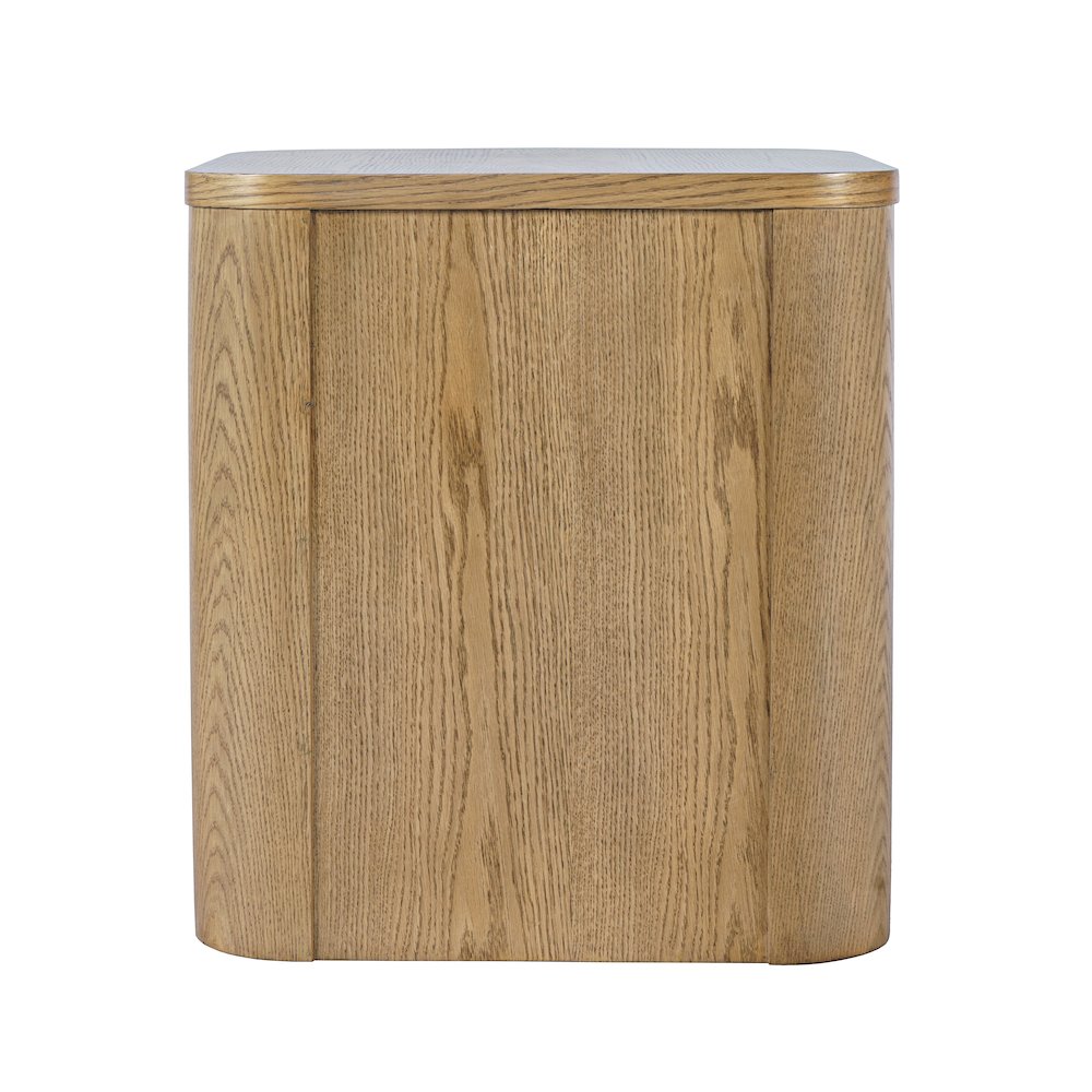 Janzen Contemporary Modern End Table with Open Storage and Rounded Corners. Picture 5