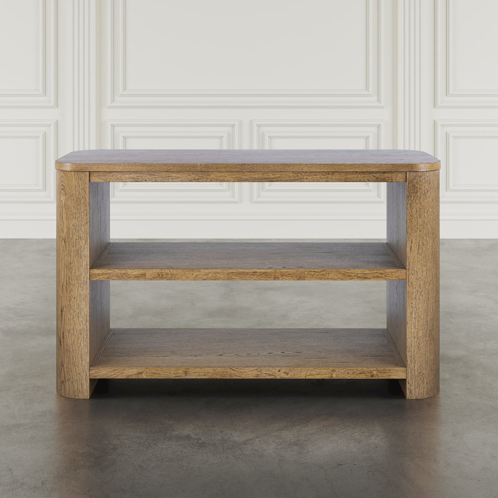 Janzen 50" Contemporary Modern Sofa Console Table with Open Storage Shelves. Picture 8