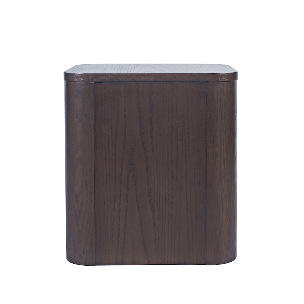 Janzen Contemporary Modern End Table with Open Storage and Rounded Corners. Picture 5