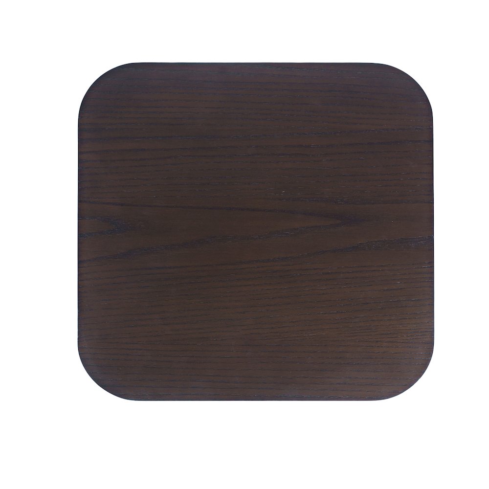 Janzen Contemporary Modern End Table with Open Storage and Rounded Corners. Picture 6