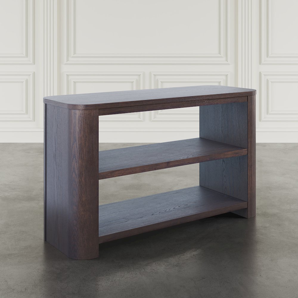 Janzen 50" Contemporary Modern Sofa Console Table with Open Storage Shelves. Picture 8