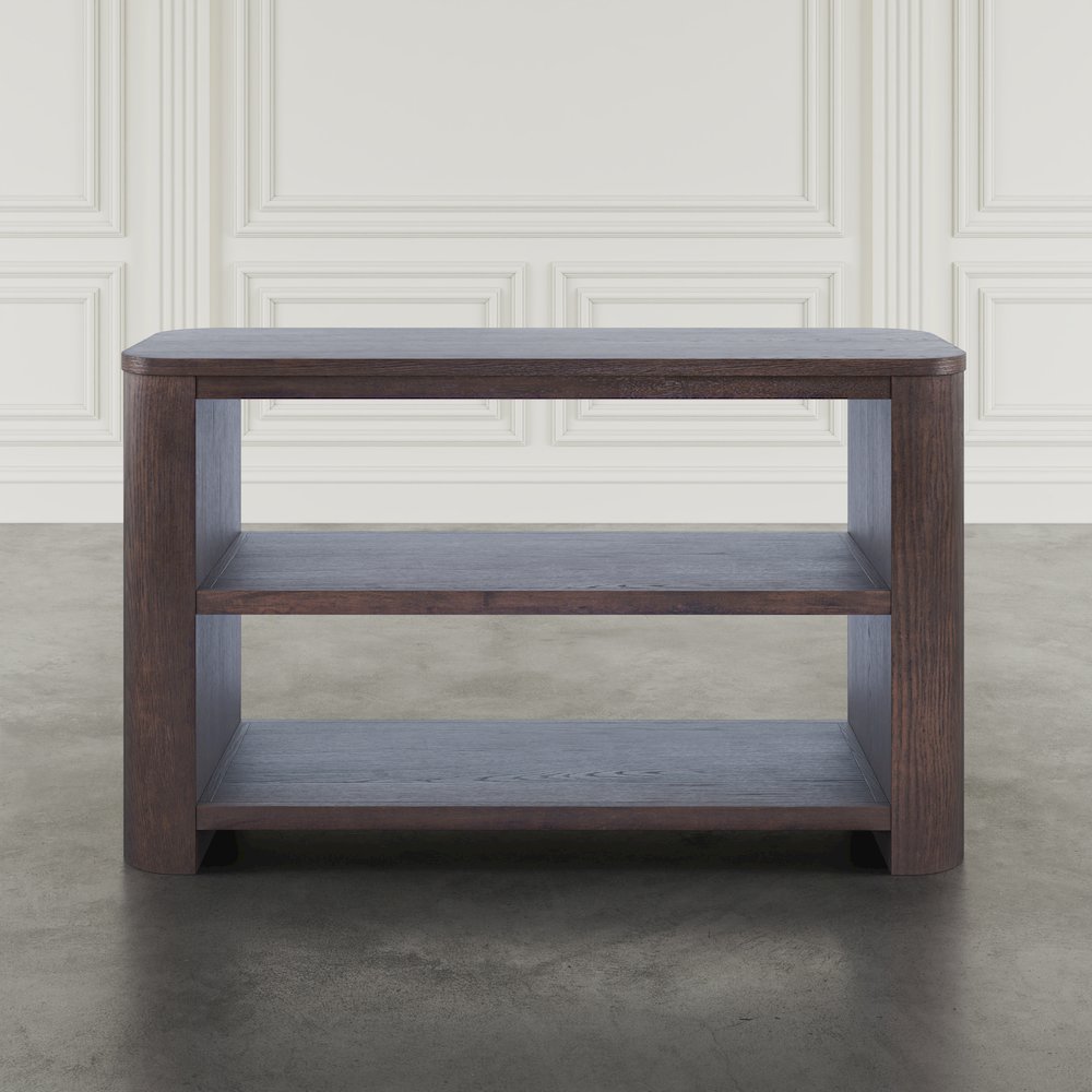 Janzen 50" Contemporary Modern Sofa Console Table with Open Storage Shelves. Picture 7