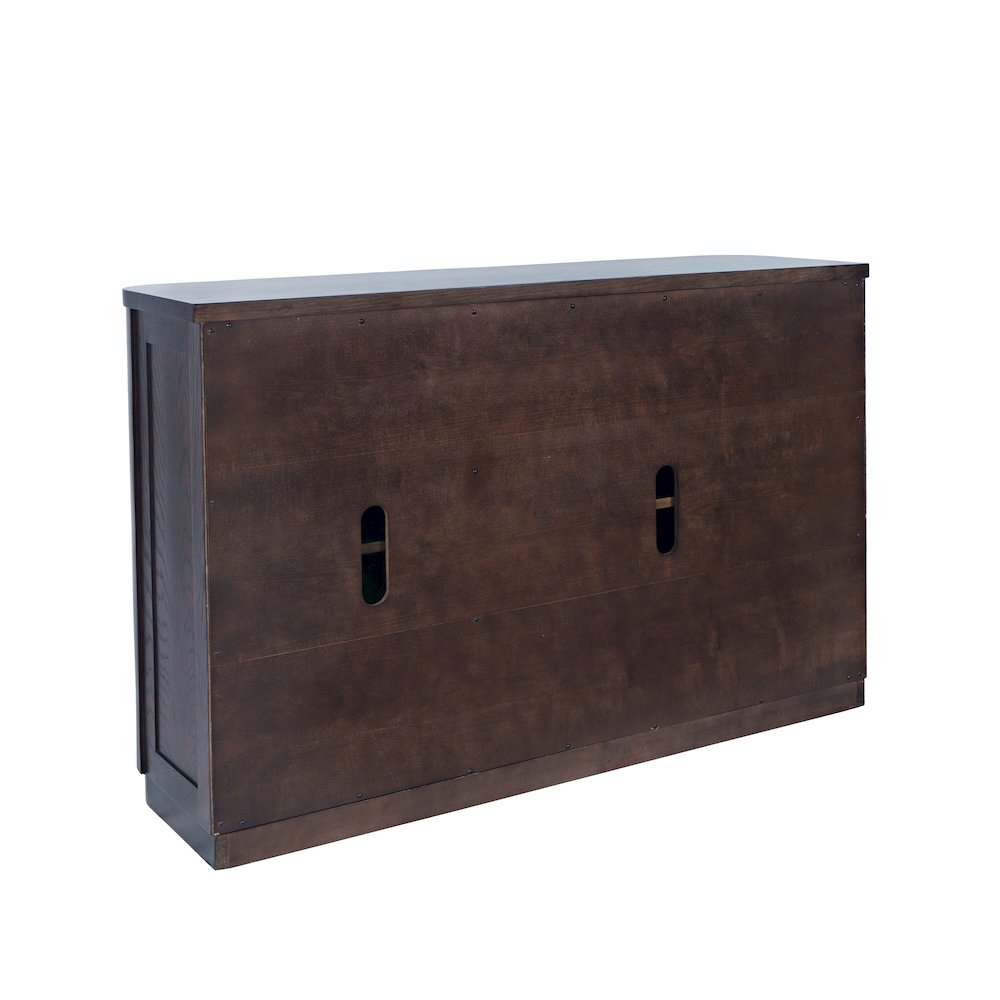 50" Minimalist Modern Curved Storage Console TV Cabinet with Adjustable Shelves. Picture 7