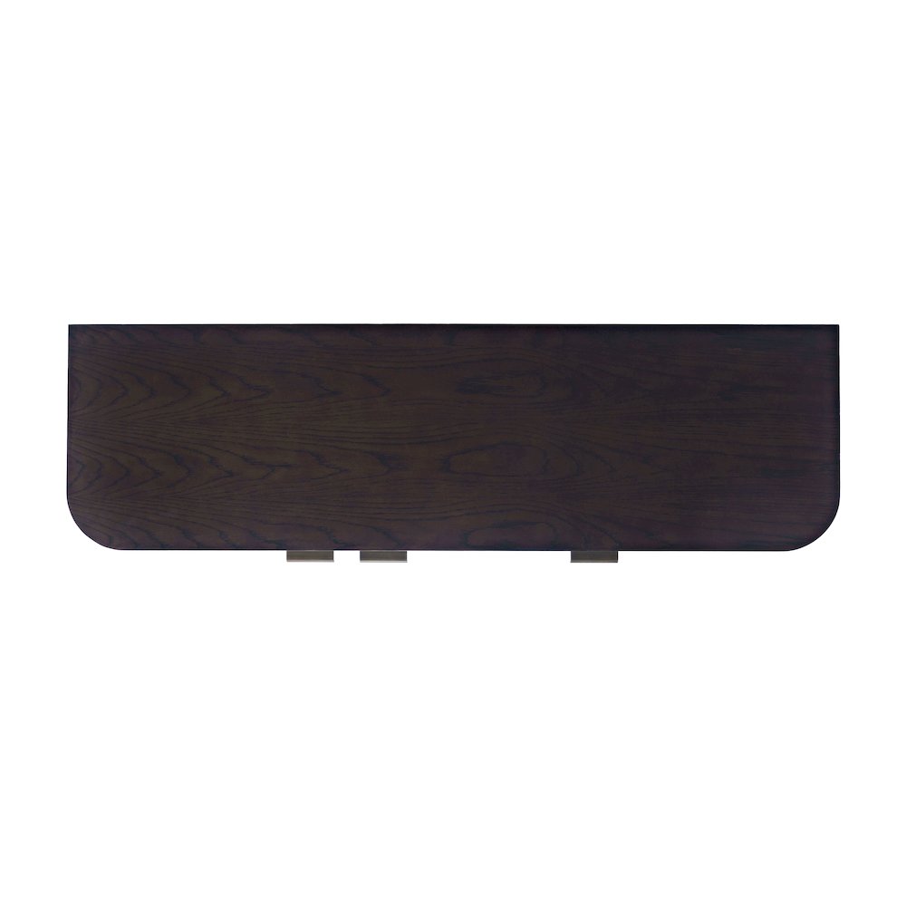 50" Minimalist Modern Curved Storage Console TV Cabinet with Adjustable Shelves. Picture 6