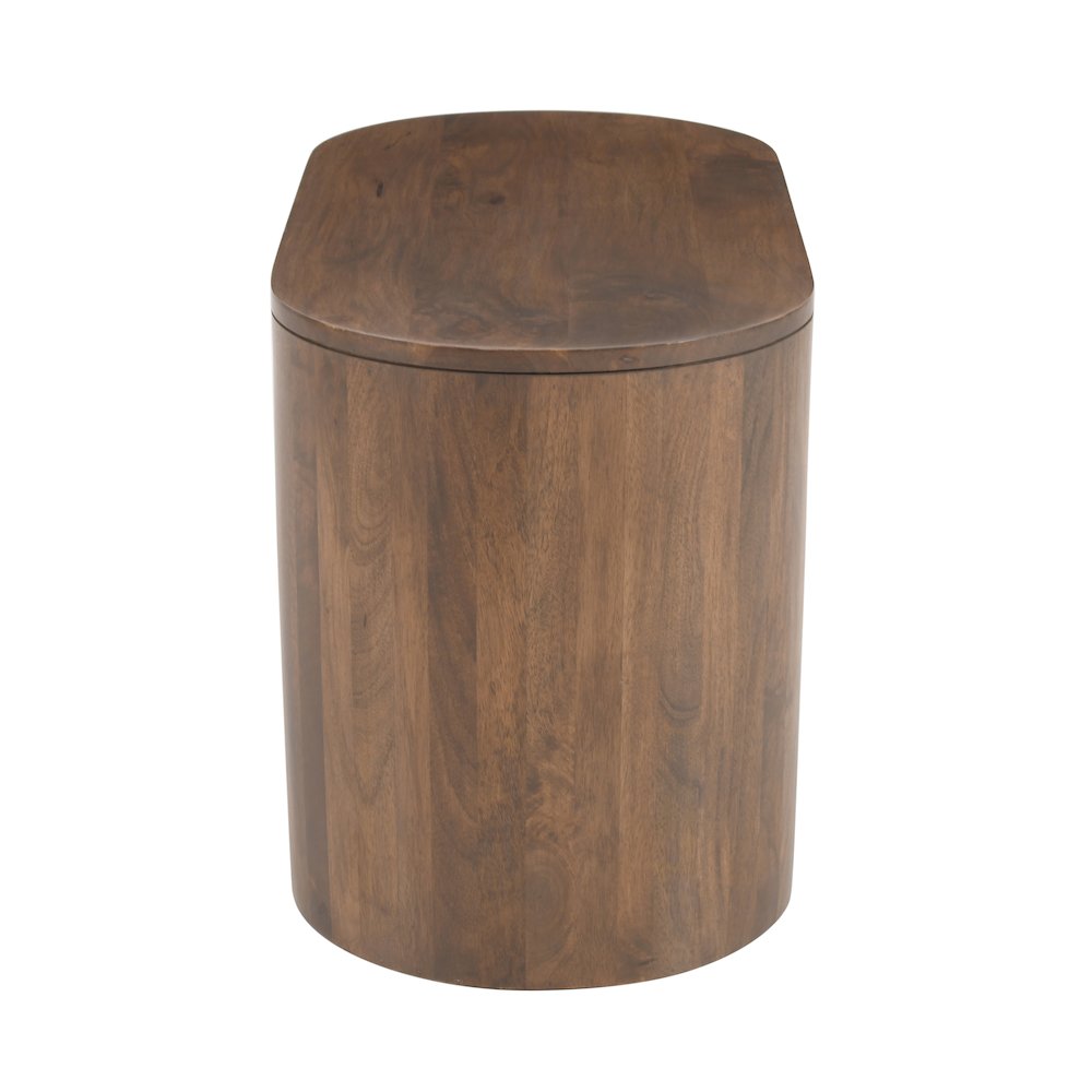 Luna Modern Architectural Pedestal Curved End Table. Picture 4
