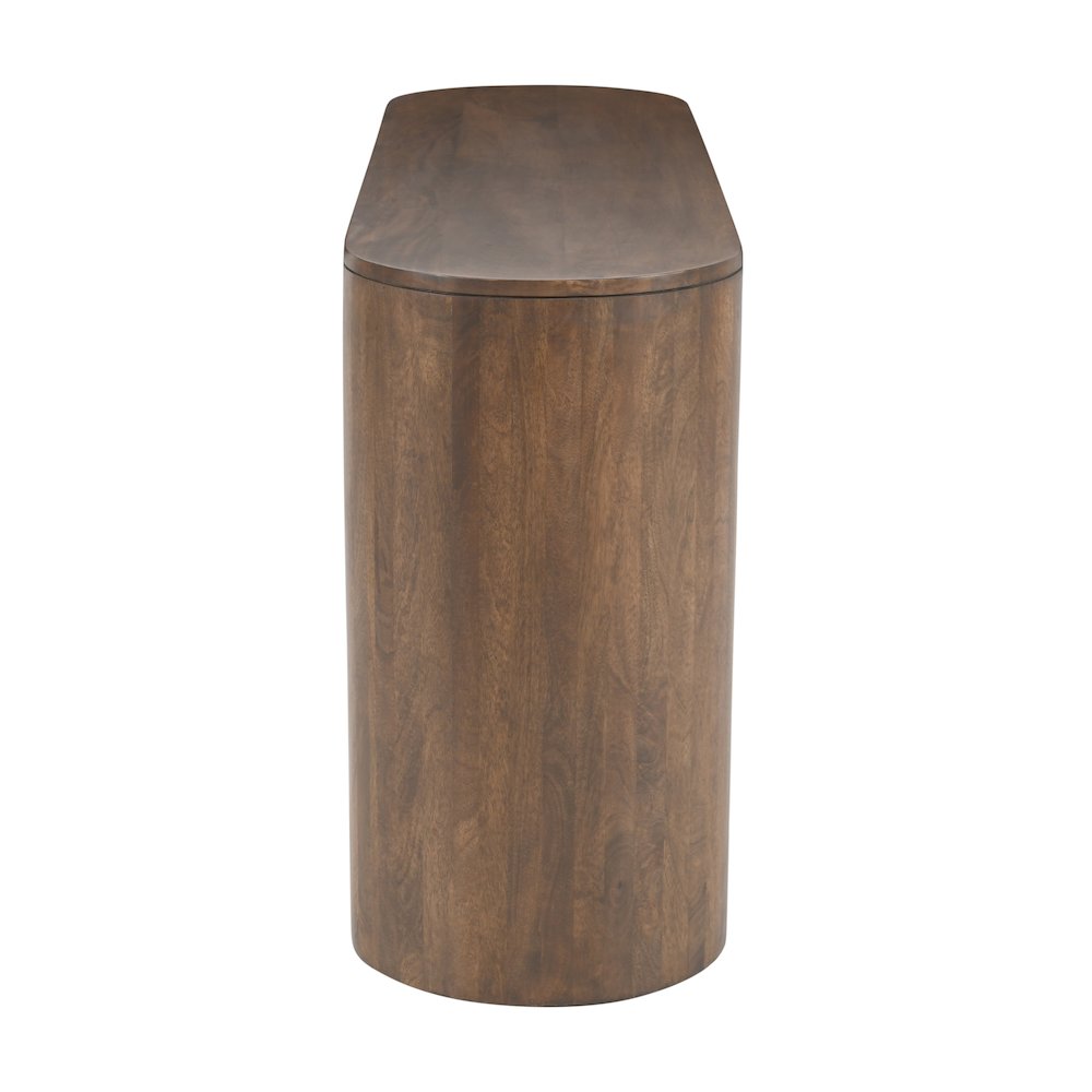 Luna Modern Architectural Pedestal Curved Console Sofa Table. Picture 5