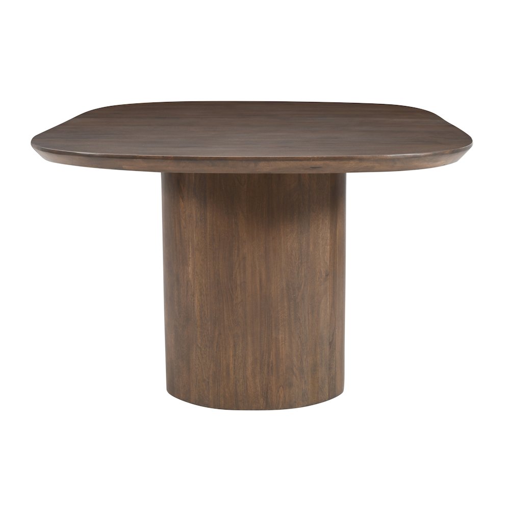 Luna 70" Modern Architectural Pedestal Curved Dining Table. Picture 5