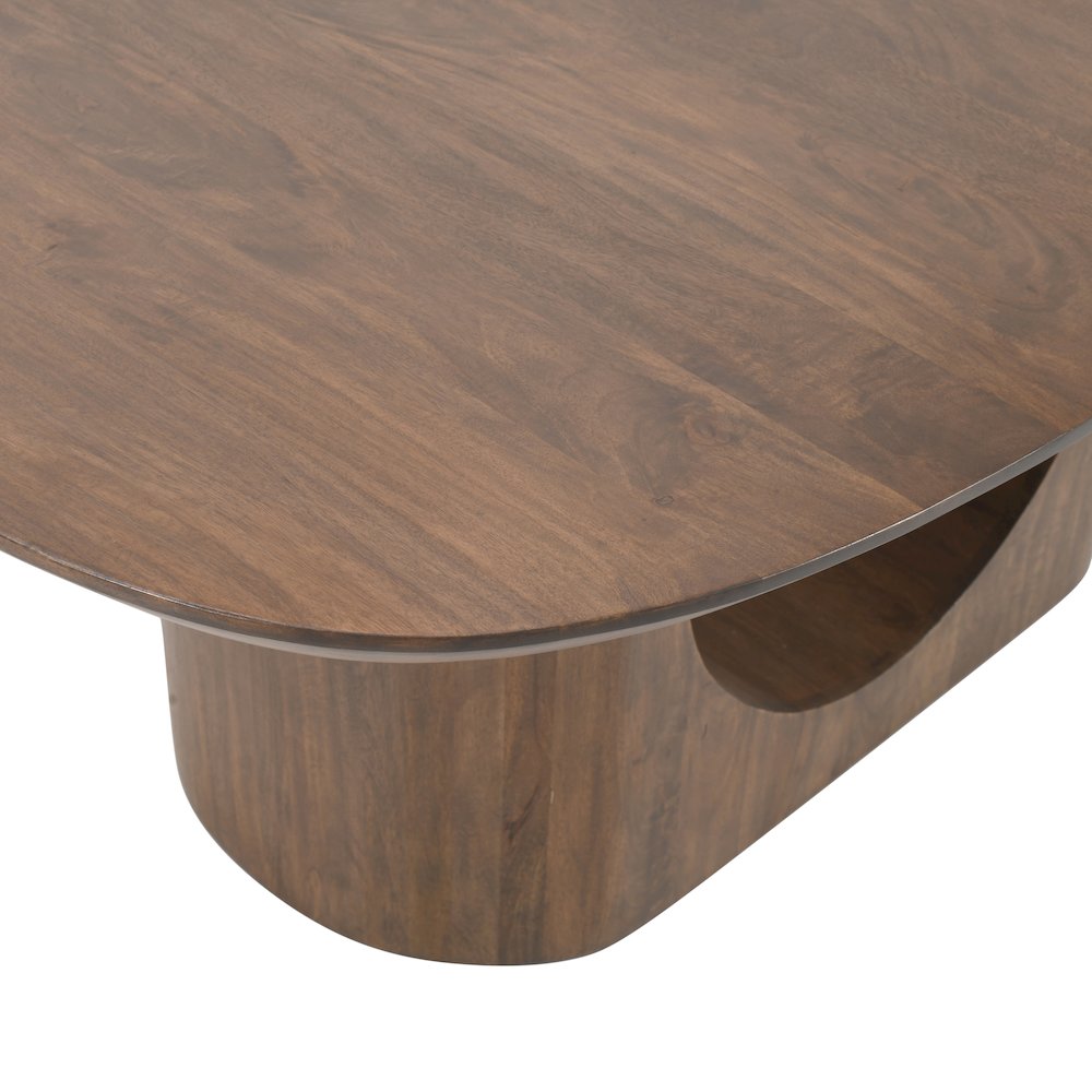 Luna 70" Modern Architectural Pedestal Curved Dining Table. Picture 3
