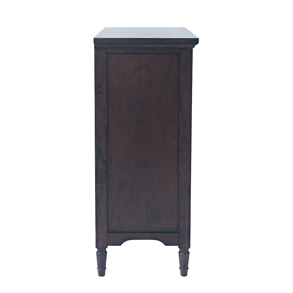 32" Slat Panel Door Accent Cabinet -Transitional Storage with Adjustable Shelves. Picture 5