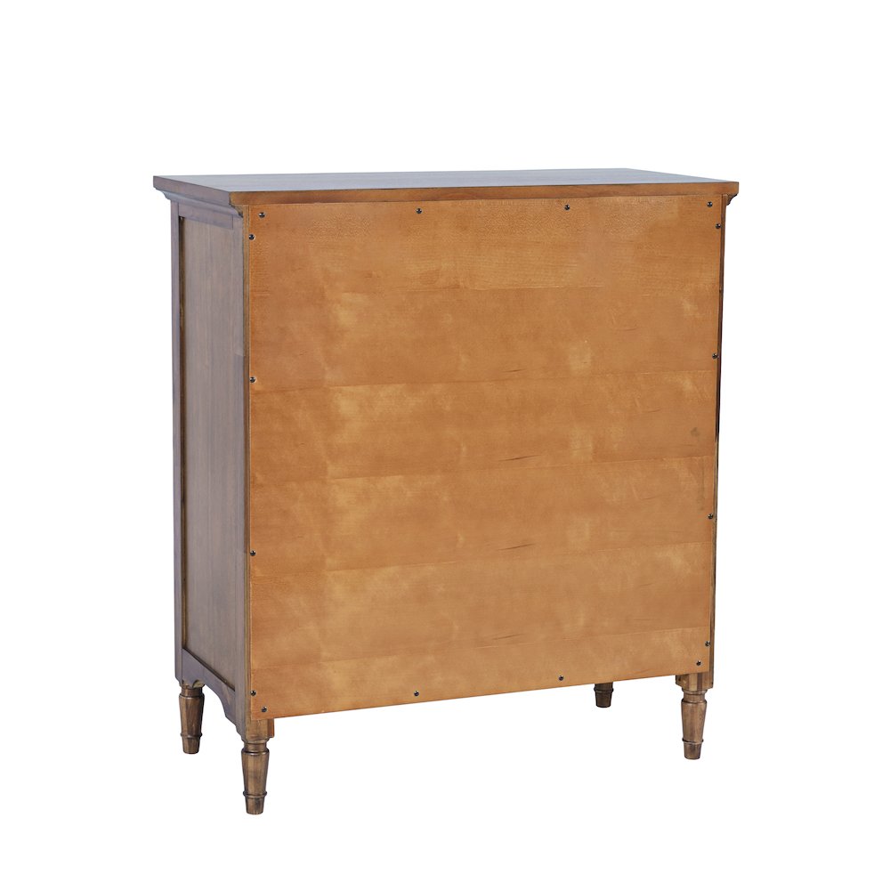 32" Slat Panel Door Accent Cabinet -Transitional Storage with Adjustable Shelves. Picture 7