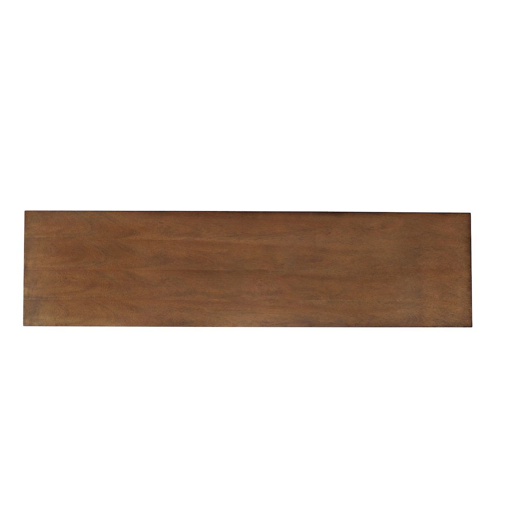 58" Slat Panel Door Sideboard Cabinet - Transitional Storage, Adjustable Shelves. Picture 6
